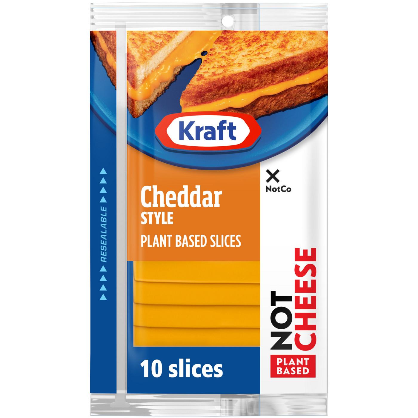Kraft Not Cheese Plant Based Slices - Cheddar Style; image 1 of 8