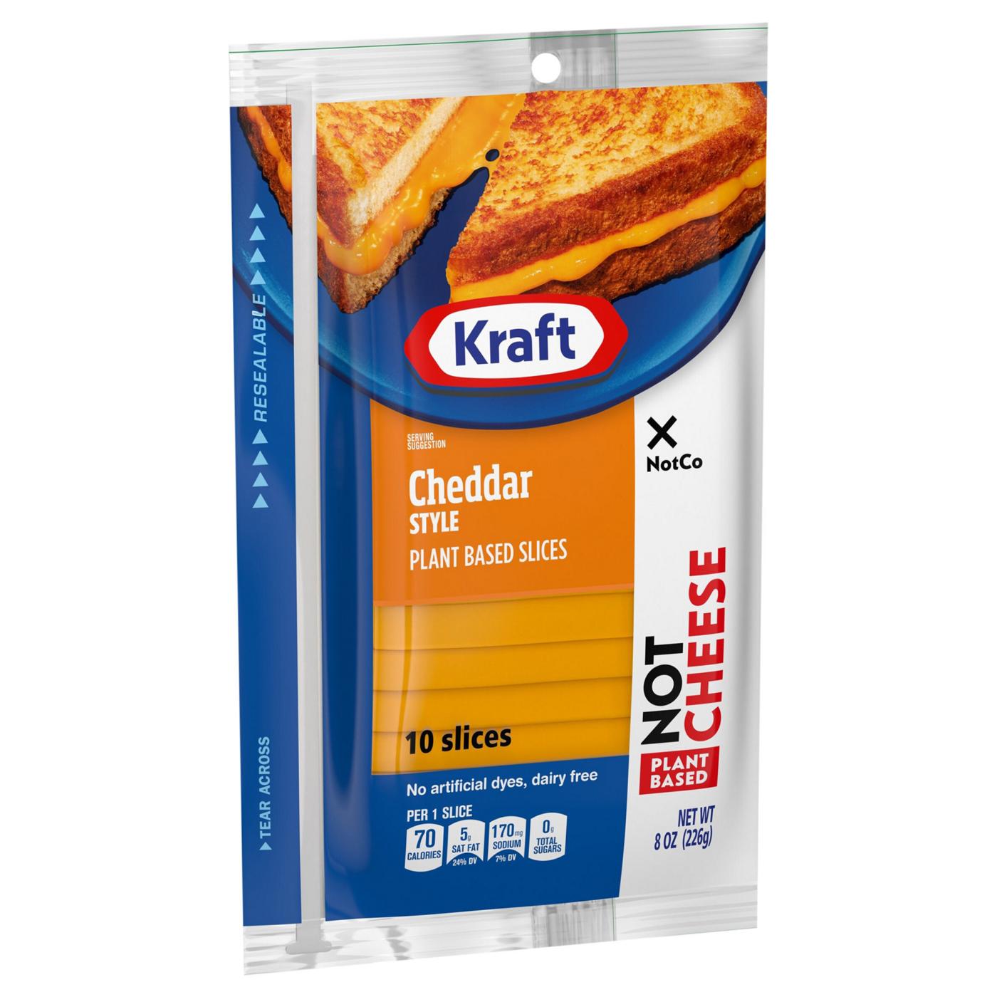 Kraft Not Cheese Plant Based Slices - Cheddar Style; image 3 of 8