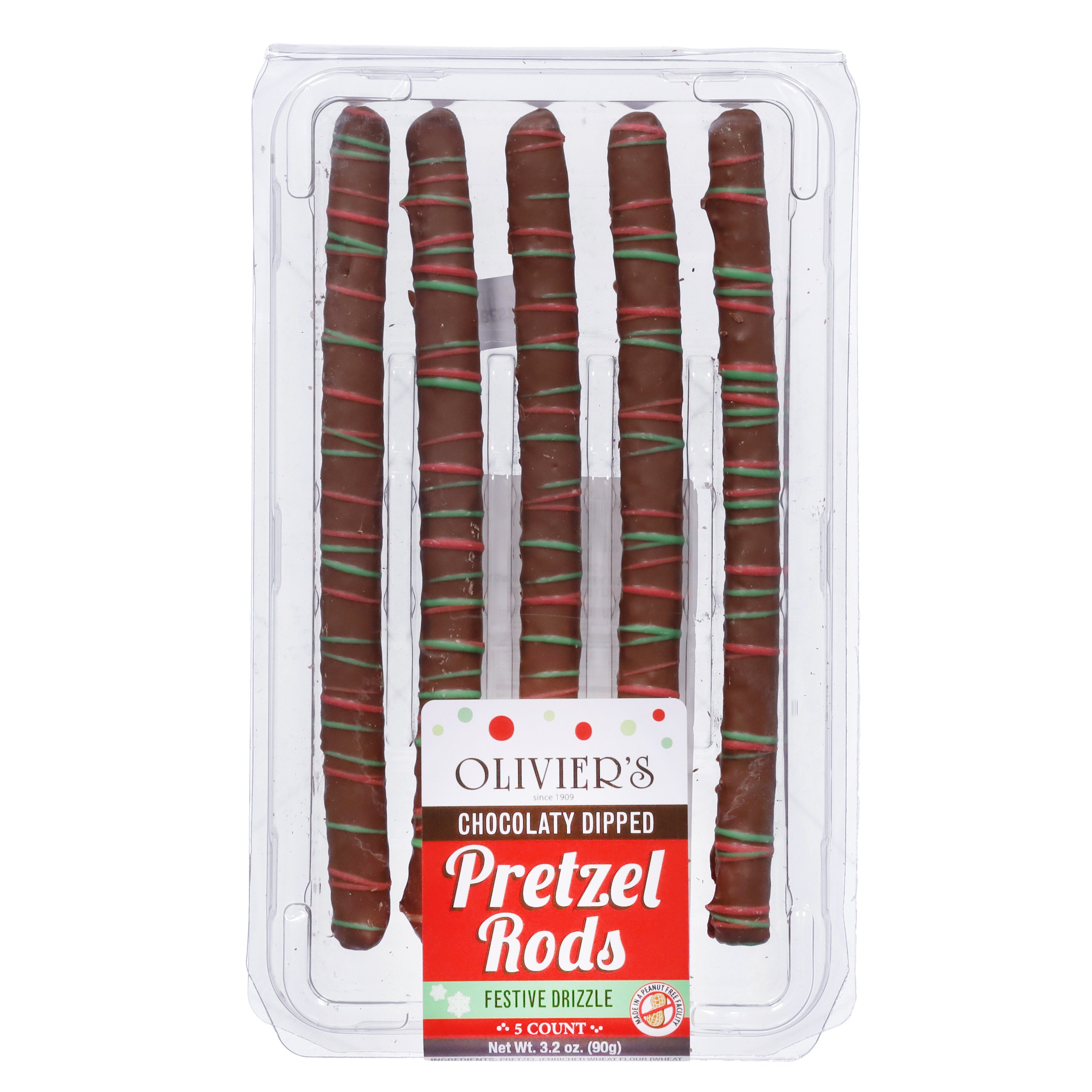 Olivier's Candies Festive ChocolateCovered Pretzel Rods Shop Candy