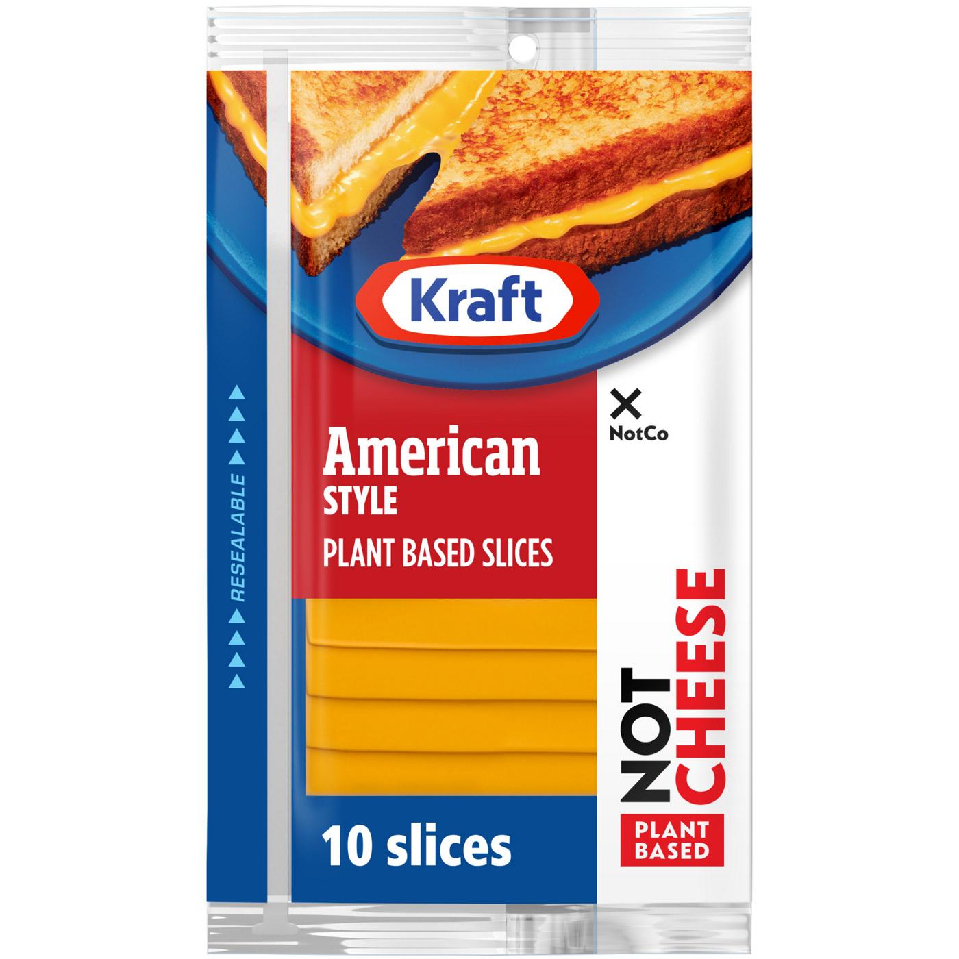 Kraft Not Cheese Plant Based Slices - American Style; image 1 of 8