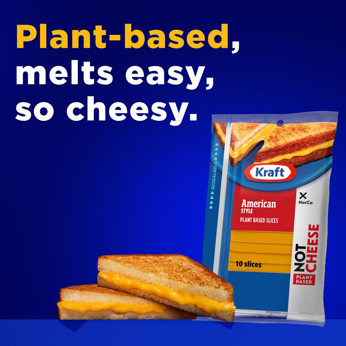 Kraft Not Cheese Plant Based Slices - American Style; image 4 of 8
