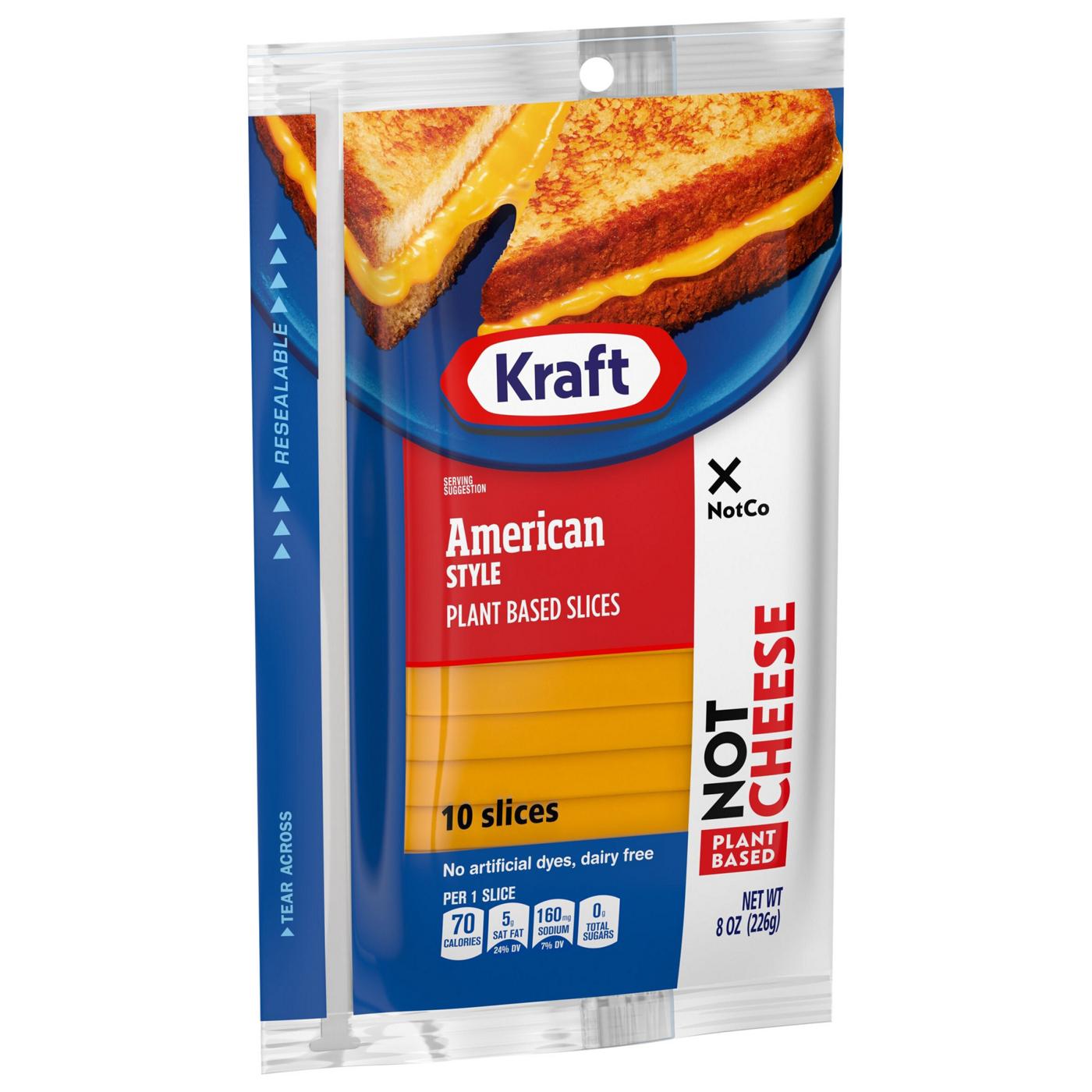 Kraft Not Cheese Plant Based Slices - American Style; image 8 of 8