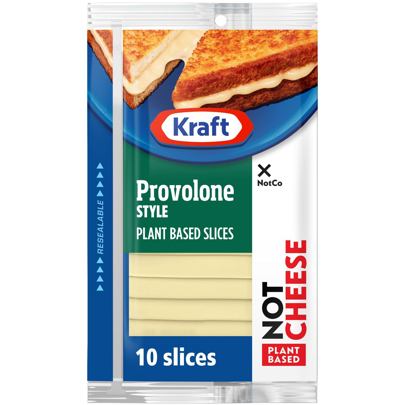 Kraft Not Cheese Plant Based Slices - Provolone Style; image 1 of 3