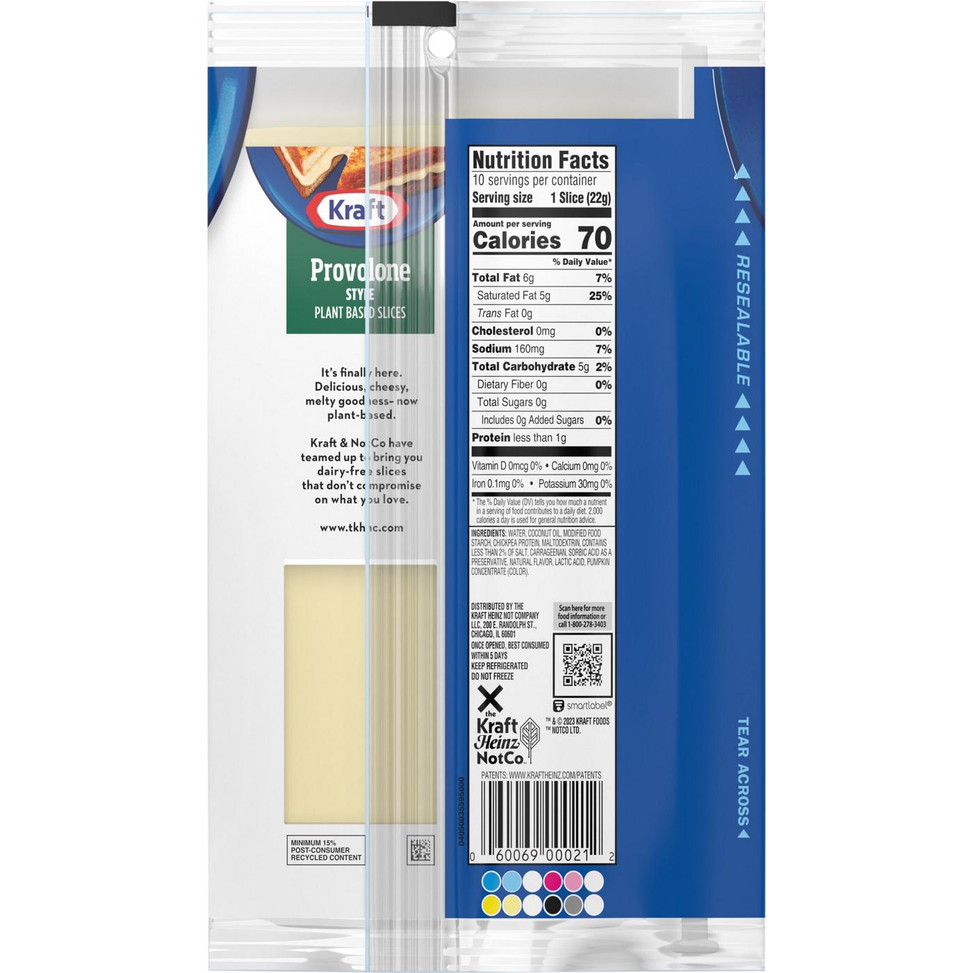 Kraft Not Cheese Plant Based Slices - Provolone Style; image 2 of 3
