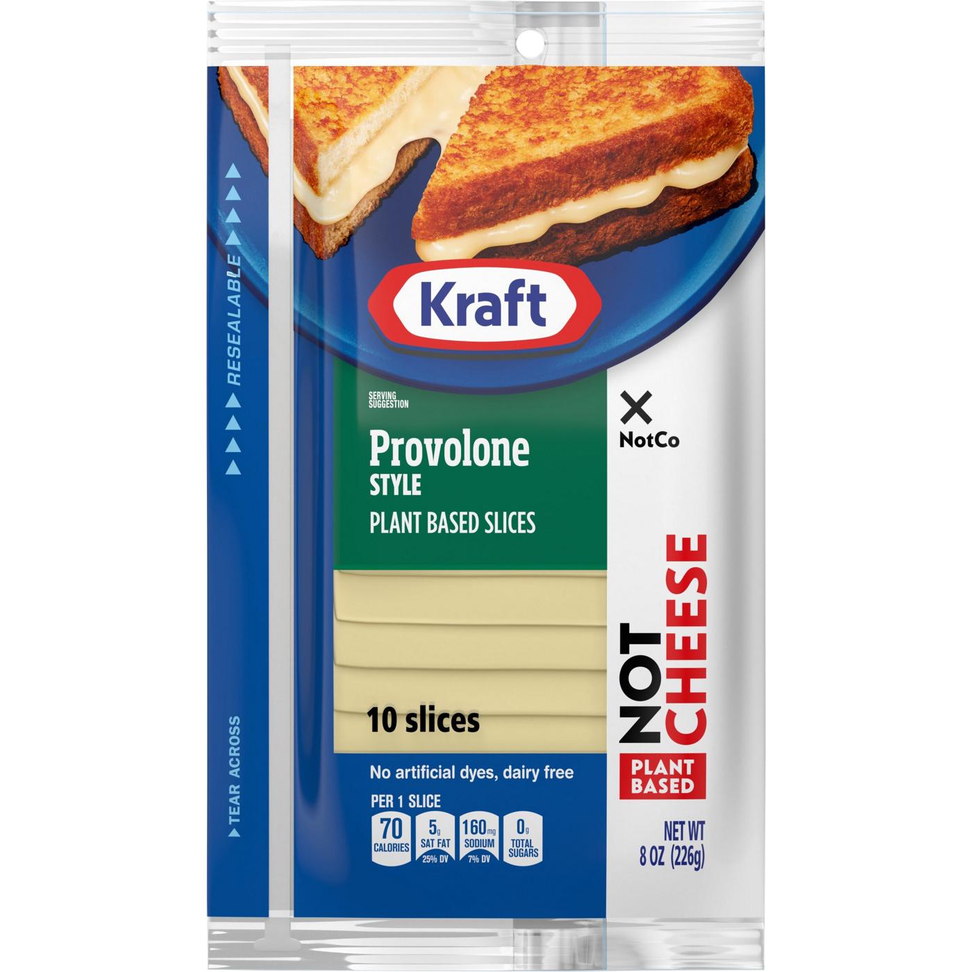 Kraft Not Cheese Plant Based Slices - Provolone Style; image 3 of 3