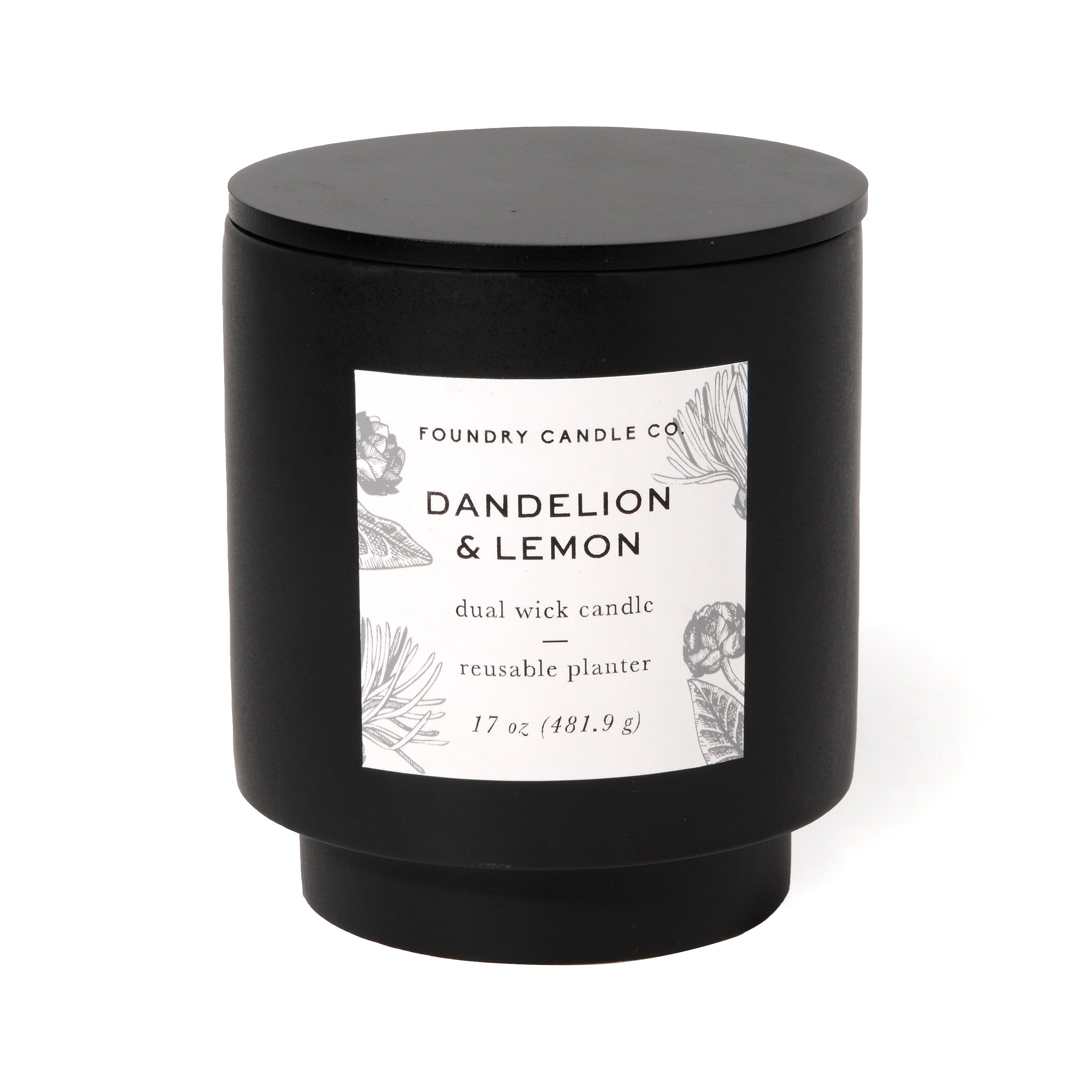 Foundry Candle Co. Dandelion & Lemon Scented Dual Wick Candle Shop