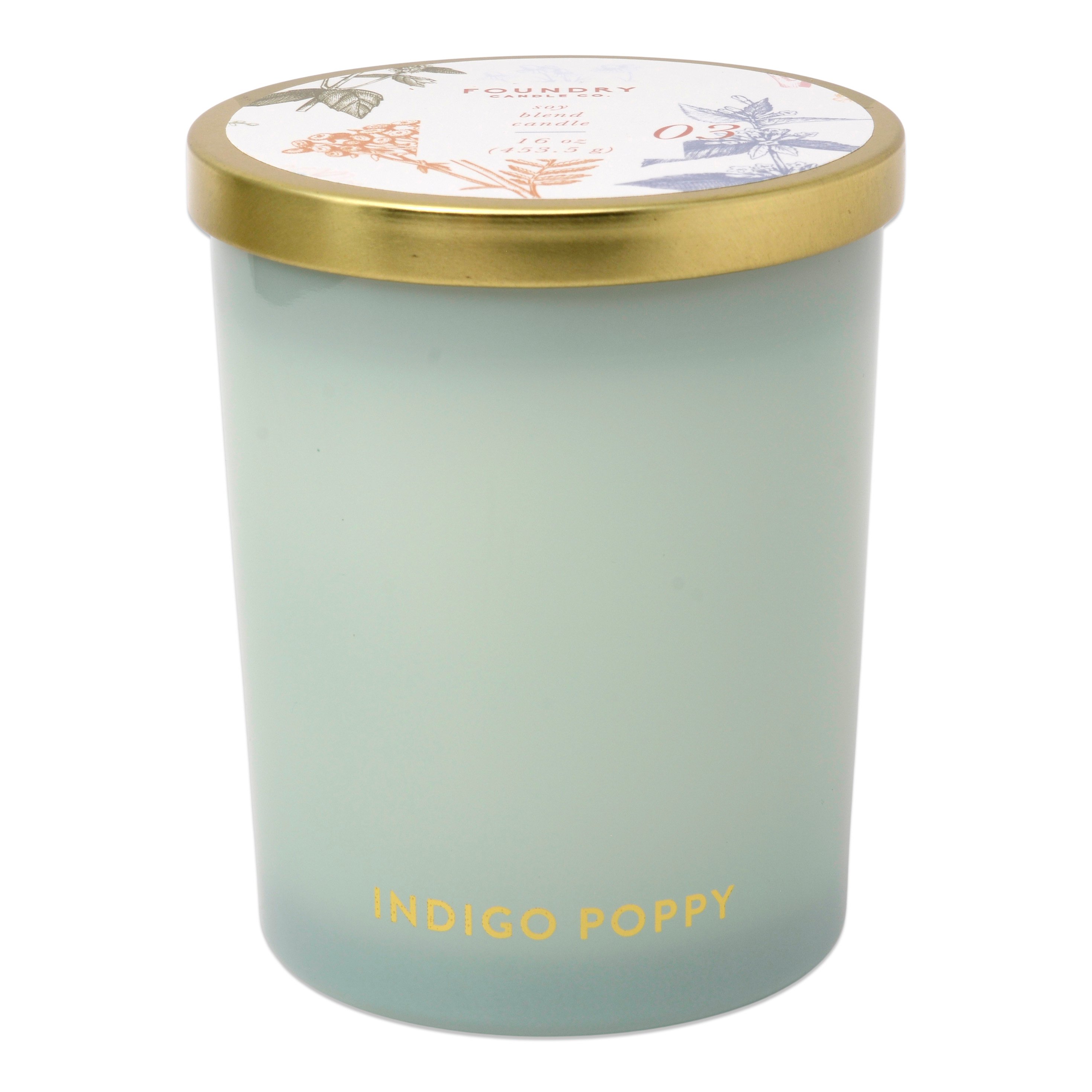 Foundry Candle Co. Indigo Poppy Scented Candle Shop Candles at HEB