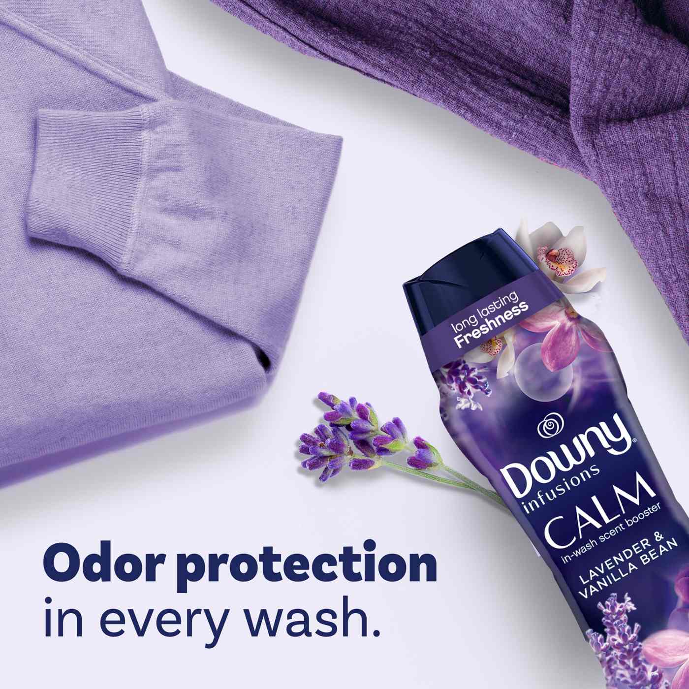 Downy Infusions CALM In-Wash Laundry Scent Booster Beads - Soothing Lavender and Vanilla Bean; image 2 of 10