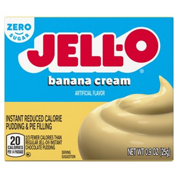 Jell-O Sugar Free Banana Cream Instant Pudding Mix, 0.9 oz