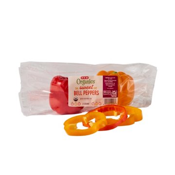 H-E-B Organics Fresh Sweet Bell Peppers, 2 ct
