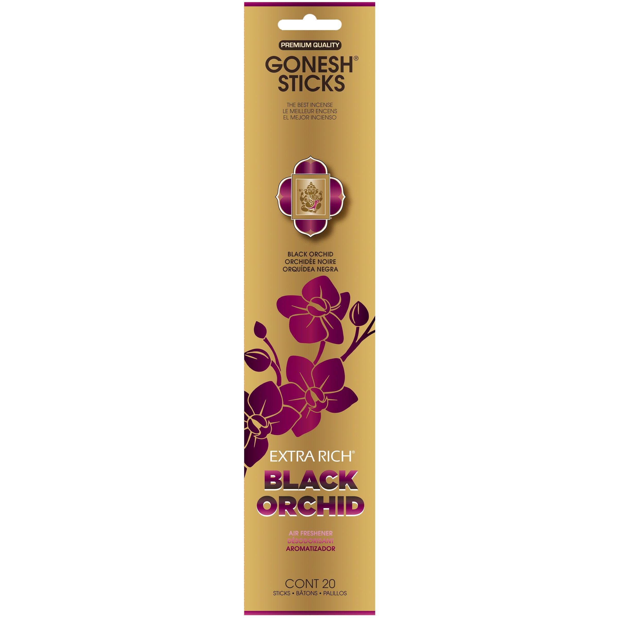 Gonesh Black Orchid Scented Extra Rich Incense Sticks Shop Incense at