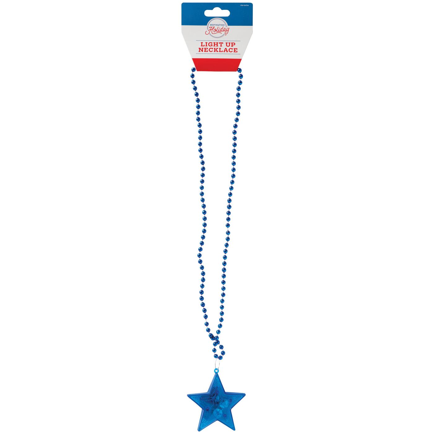 Destination Holiday Light Up Star Necklace Rainbow; image 1 of 3