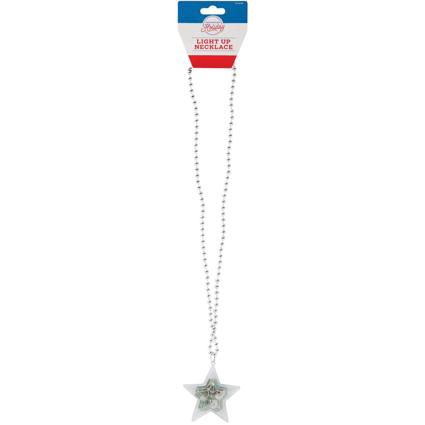 Destination Holiday Light Up Star Necklace Rainbow; image 2 of 3