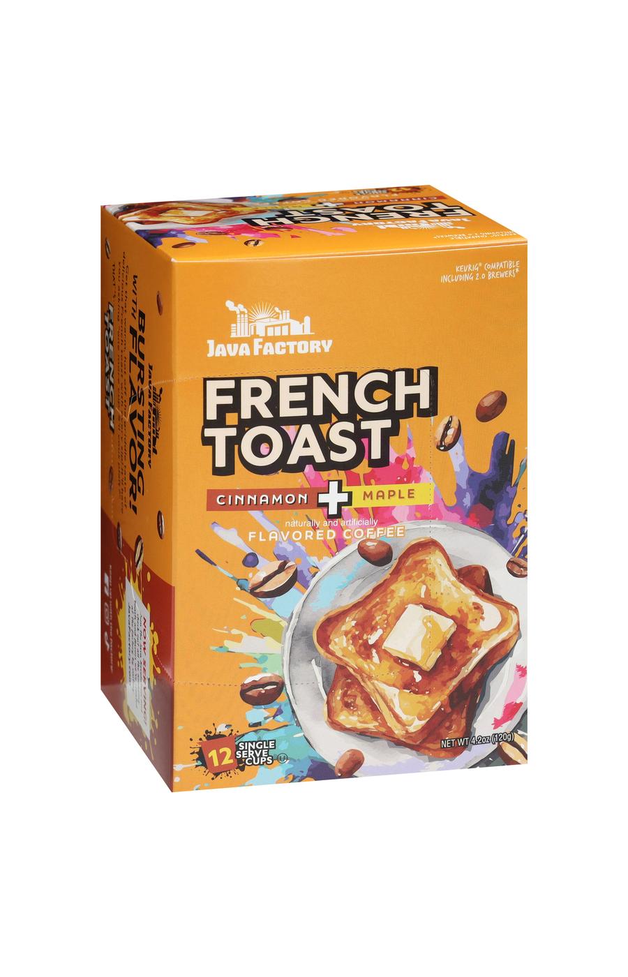 JAVA FACTORY French Toast Cinnamon + Maple Flavored Single Serve