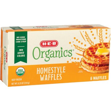 H-E-B Organics Frozen Waffles - Homestyle
