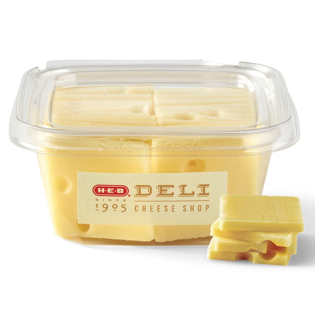 H-E-B Deli Baby Swiss Cracker Cut Cheese - Shop Cheese At H-E-B