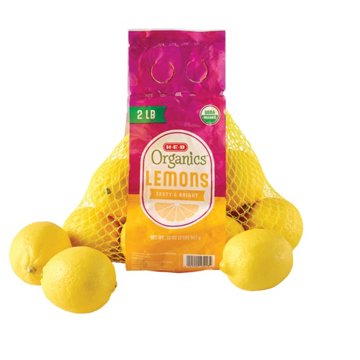H-E-B Organics Fresh Lemons, 2 lb bag