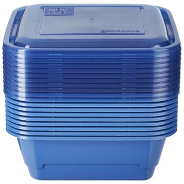 GoodCook Meal Prep Square Containers, 10 pk, 3 cup