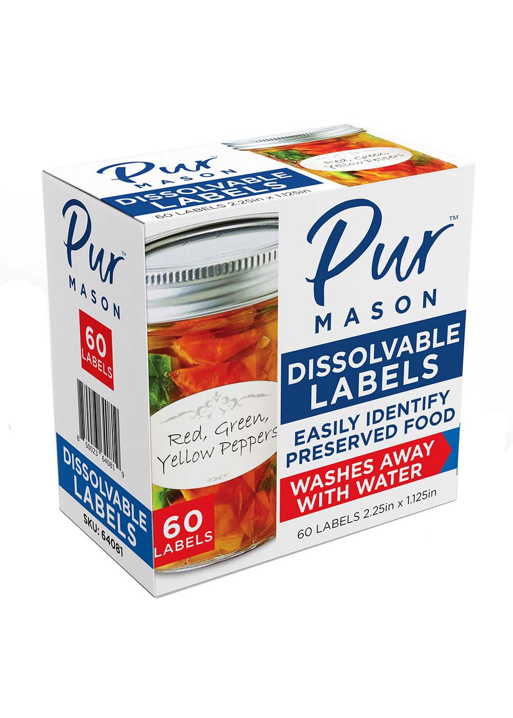 Pur Mason Dissolvable Jar Labels Shop Canning Supplies at HEB