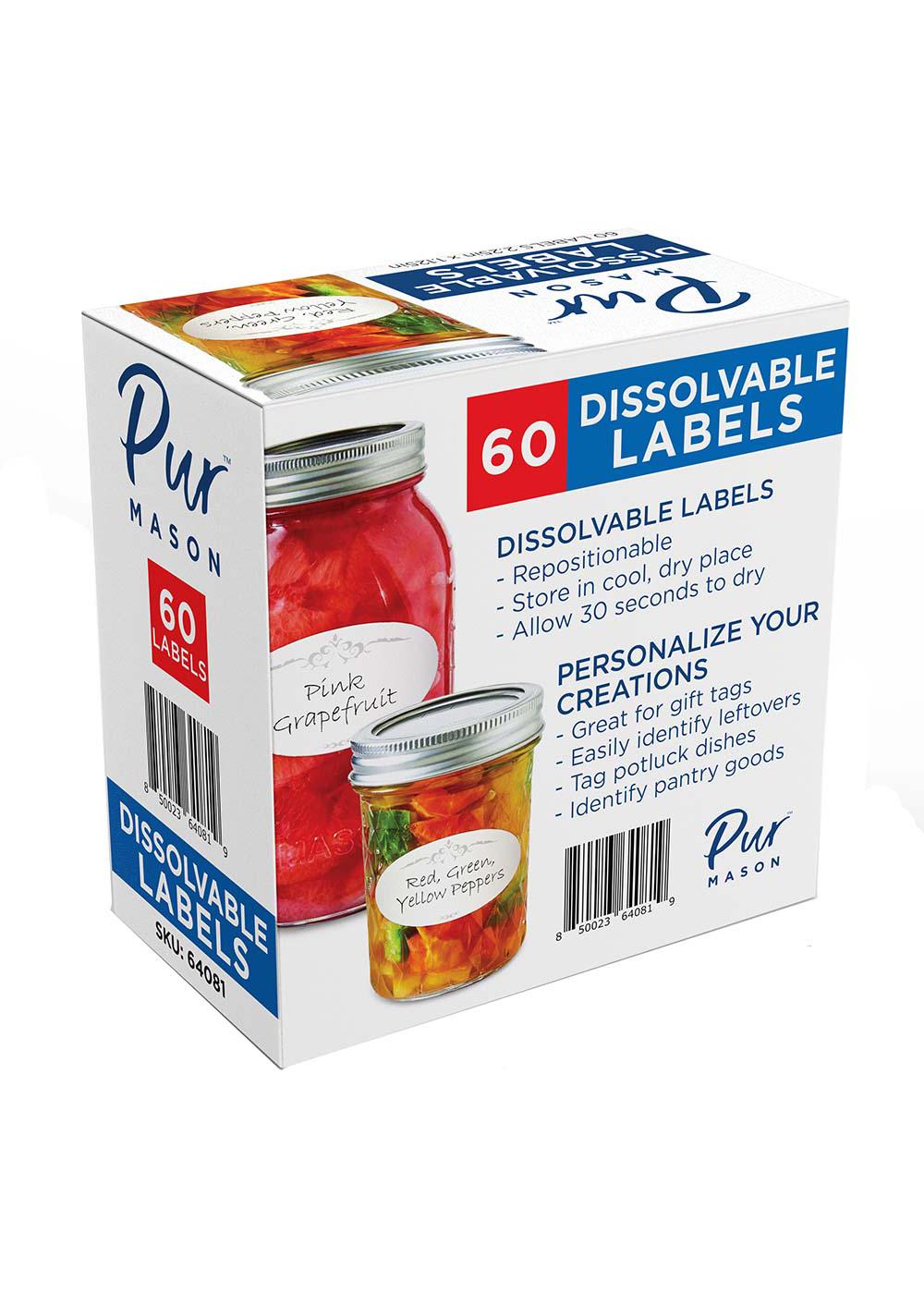 Pur Mason Dissolvable Jar Labels Shop Canning supplies at HEB