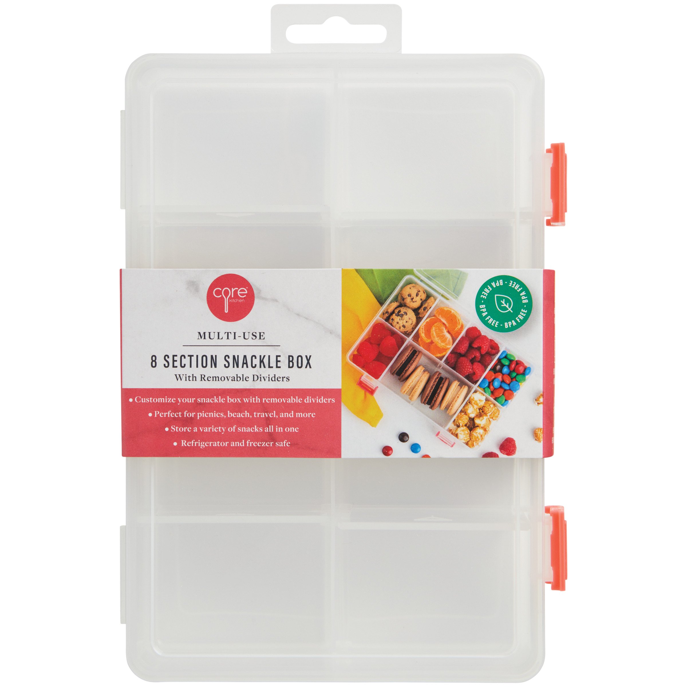 Core Kitchen 8 Section Snackle Box Sorbet - Shop Food Storage at H-E-B