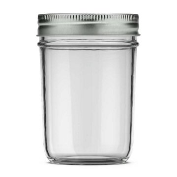 Pur Mason Regular Mouth Smooth Glass Jars, 12 Pk, 8 oz