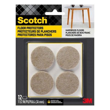 Scotch Furniture Floor Protectors - Beige, 12 ct