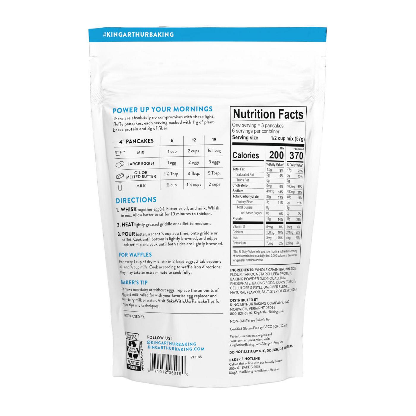 King Arthur GlutenFree Protein Pancake Mix Shop Pancake mixes at HEB