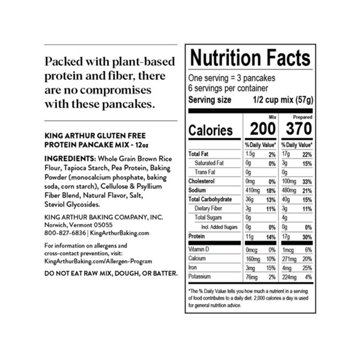 King Arthur Gluten Free 11g Protein Pancake Mix, 12 oz