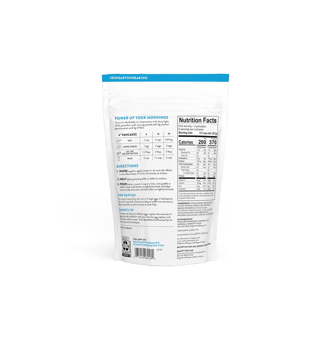 King Arthur Gluten Free 11g Protein Pancake Mix; image 3 of 5