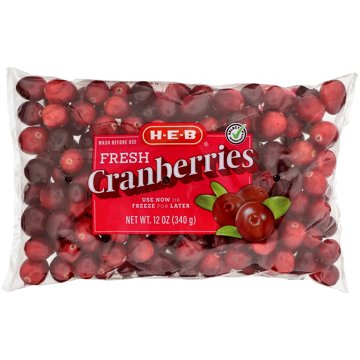 H-E-B Fresh Cranberries, 12 oz