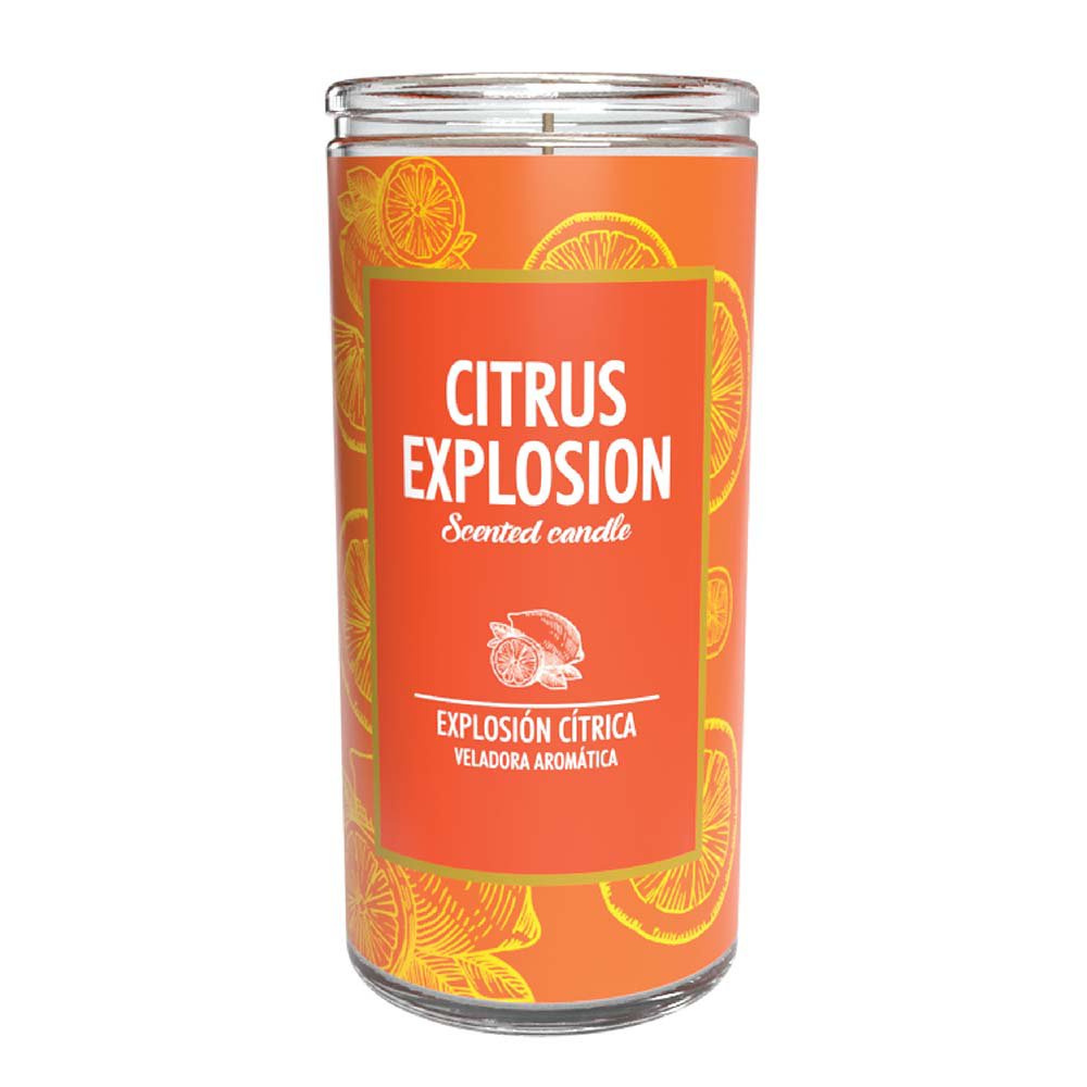 Veladoras Misticas Citrus Explosion Scented Candle Shop Candles at HEB