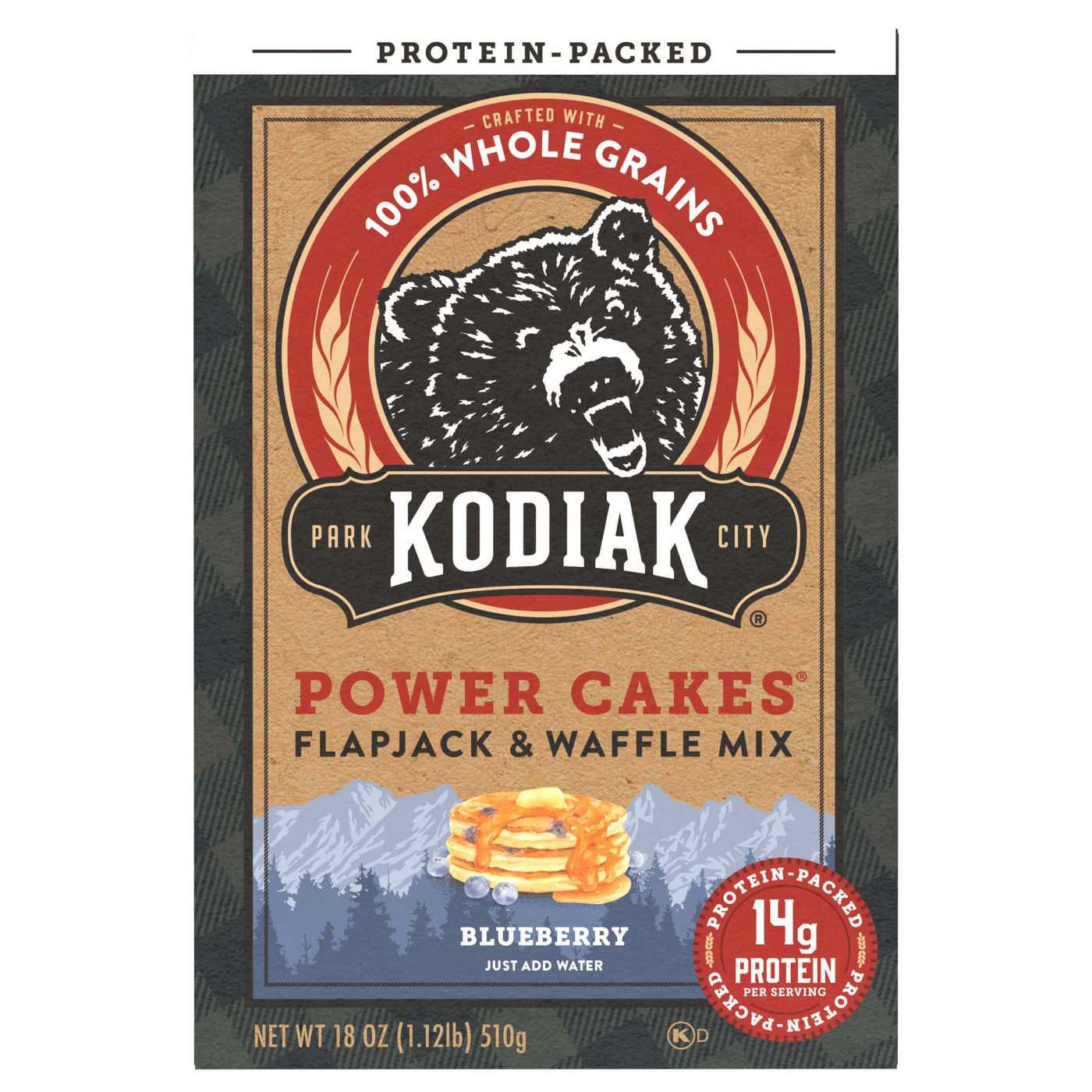 Kodiak 14g Protein Power Cakes Flapjack & Waffle Mix - Blueberry; image 1 of 4