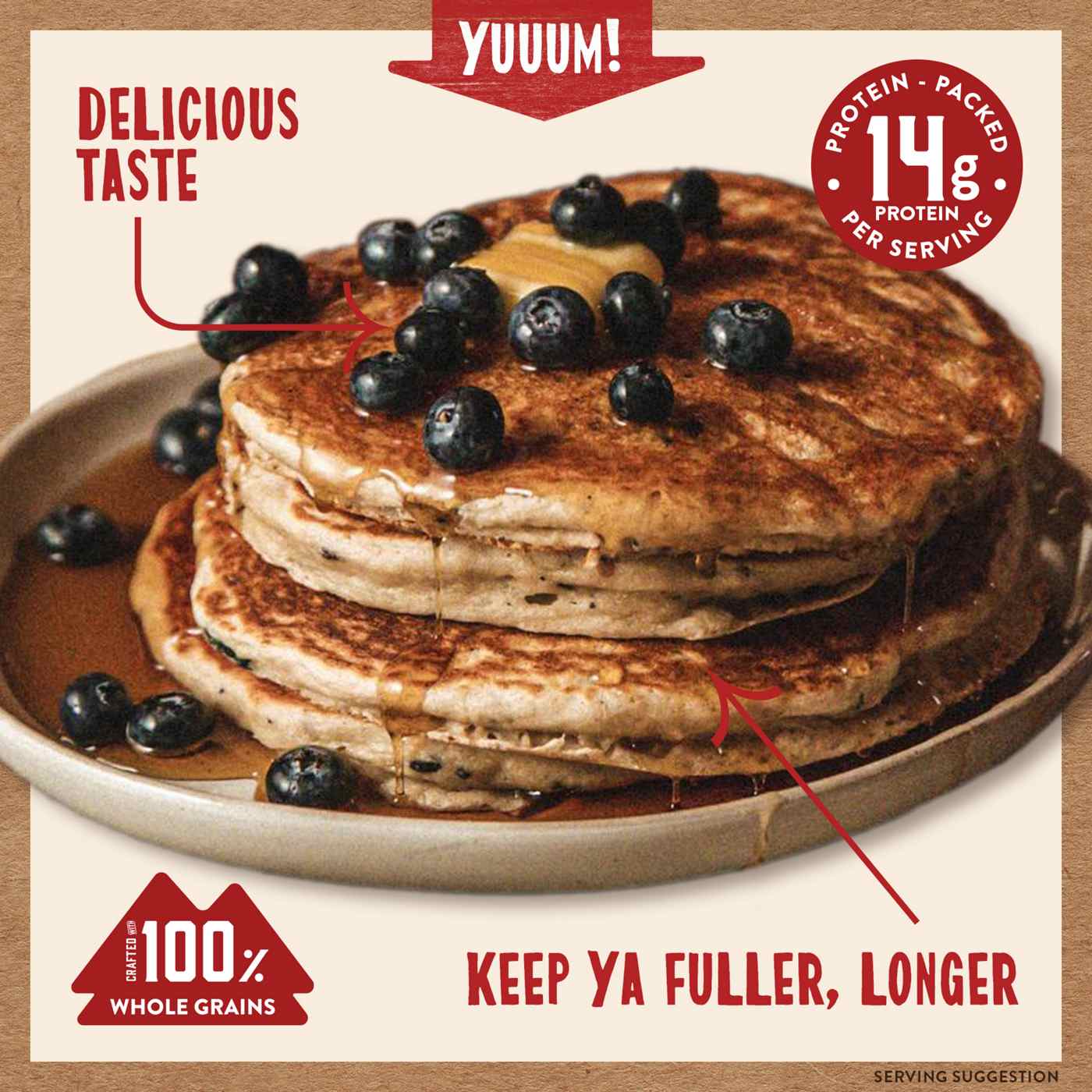 Kodiak 14g Protein Power Cakes Flapjack & Waffle Mix - Blueberry; image 2 of 4