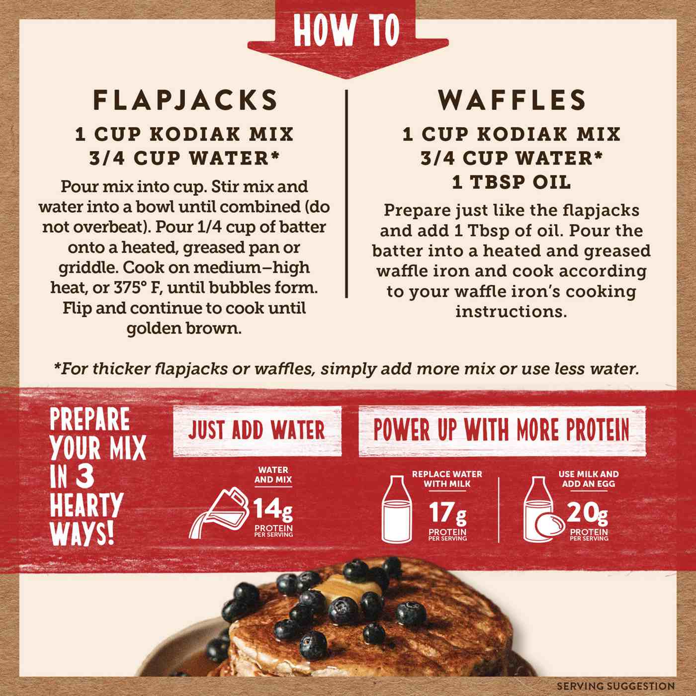 Kodiak 14g Protein Power Cakes Flapjack & Waffle Mix - Blueberry; image 4 of 4