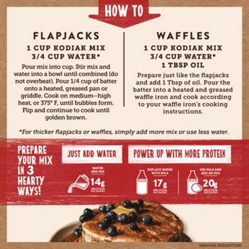 Kodiak 14g Protein Power Cakes Flapjack & Waffle Mix - Blueberry, 18 oz