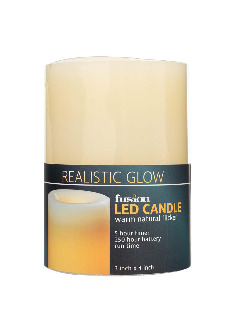 Fusion LED Pillar Candle - Warm Natural; image 1 of 3