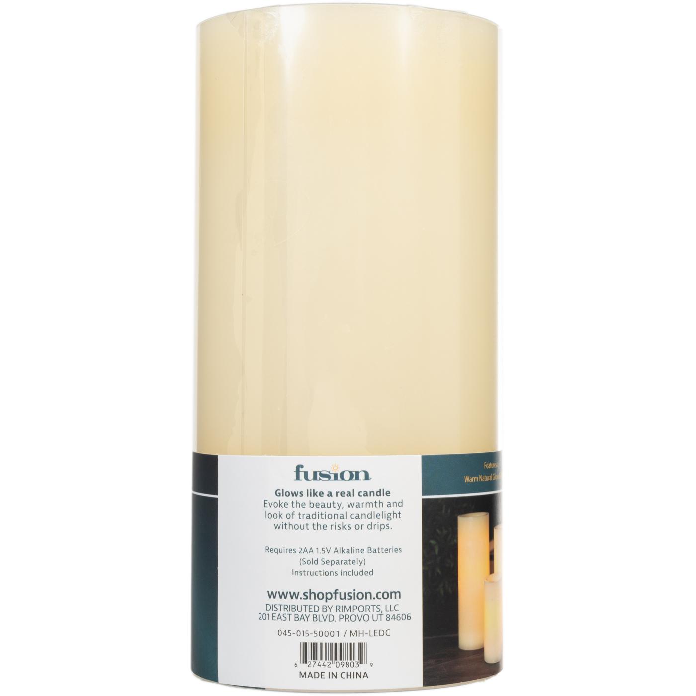 Fusion LED Pillar Candle - Warm Natural; image 2 of 3