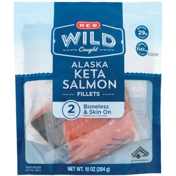 H-E-B Wild Caught Frozen Alaska Keta Salmon Fillets