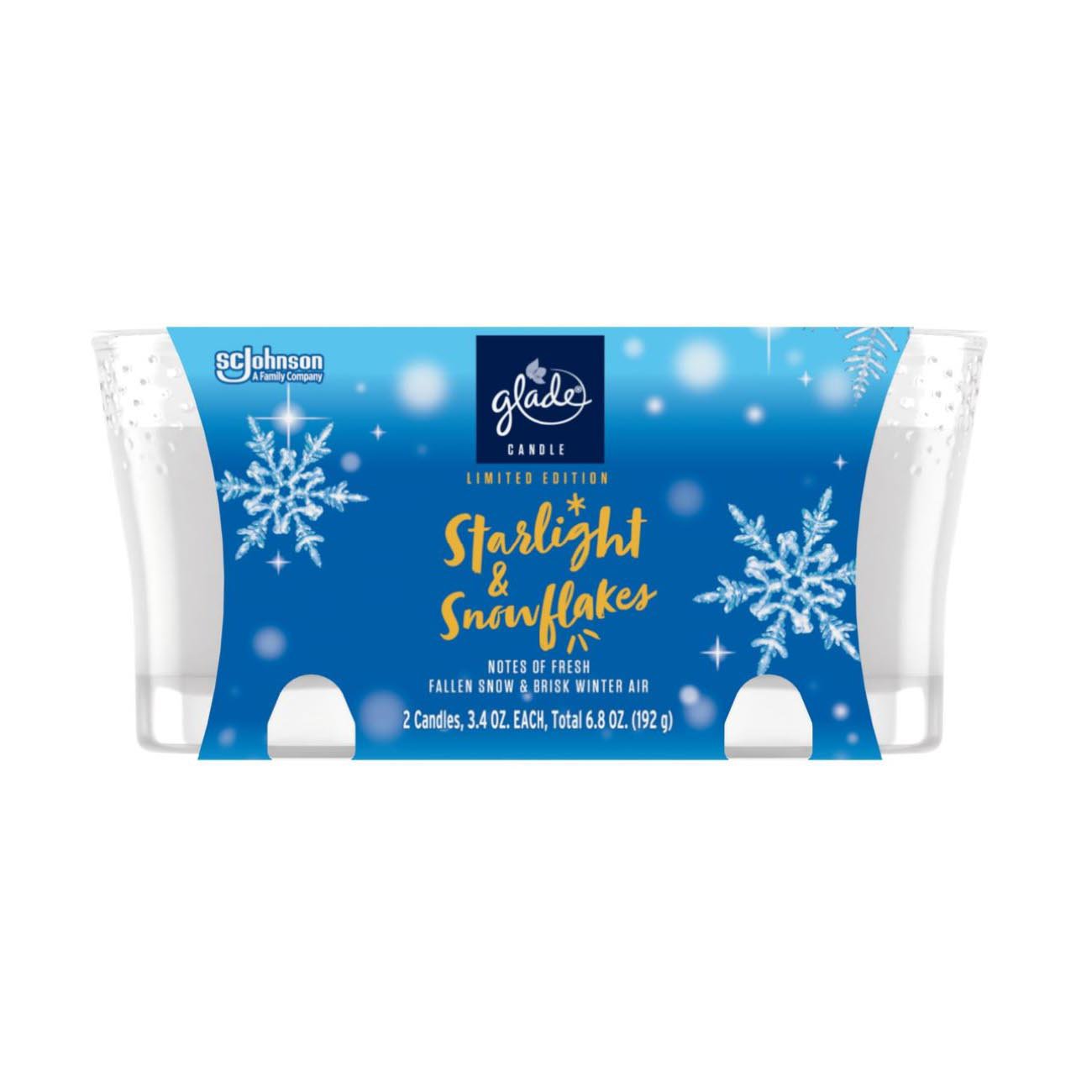 Glade Starlight & Snowflakes Candles Shop Candles at HEB