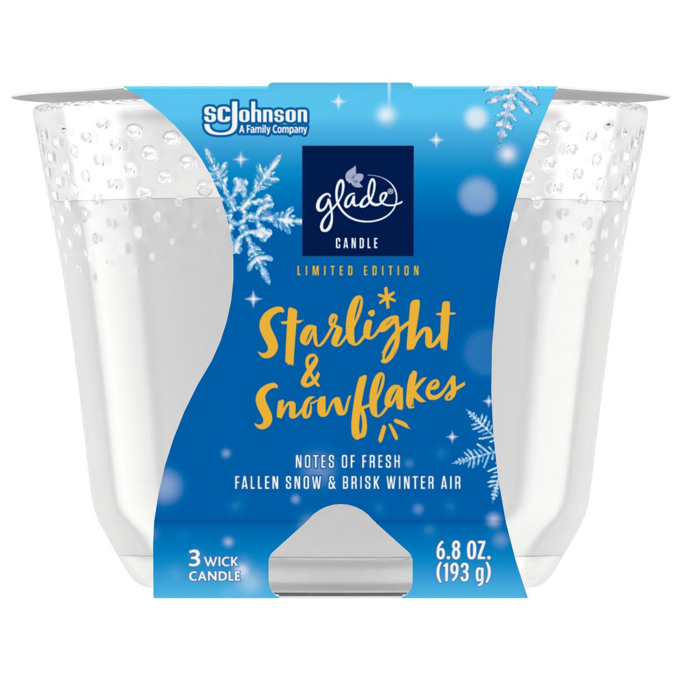 Glade Starlight & Snowflakes 3 Wick Candle; image 1 of 3