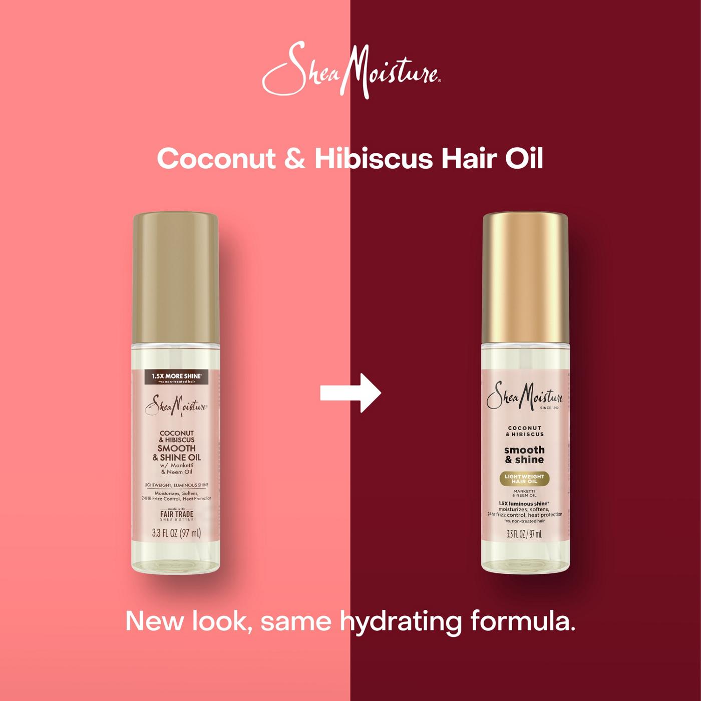 SheaMoisture Smooth & Shine Oil Coconut & Hibiscus; image 3 of 5