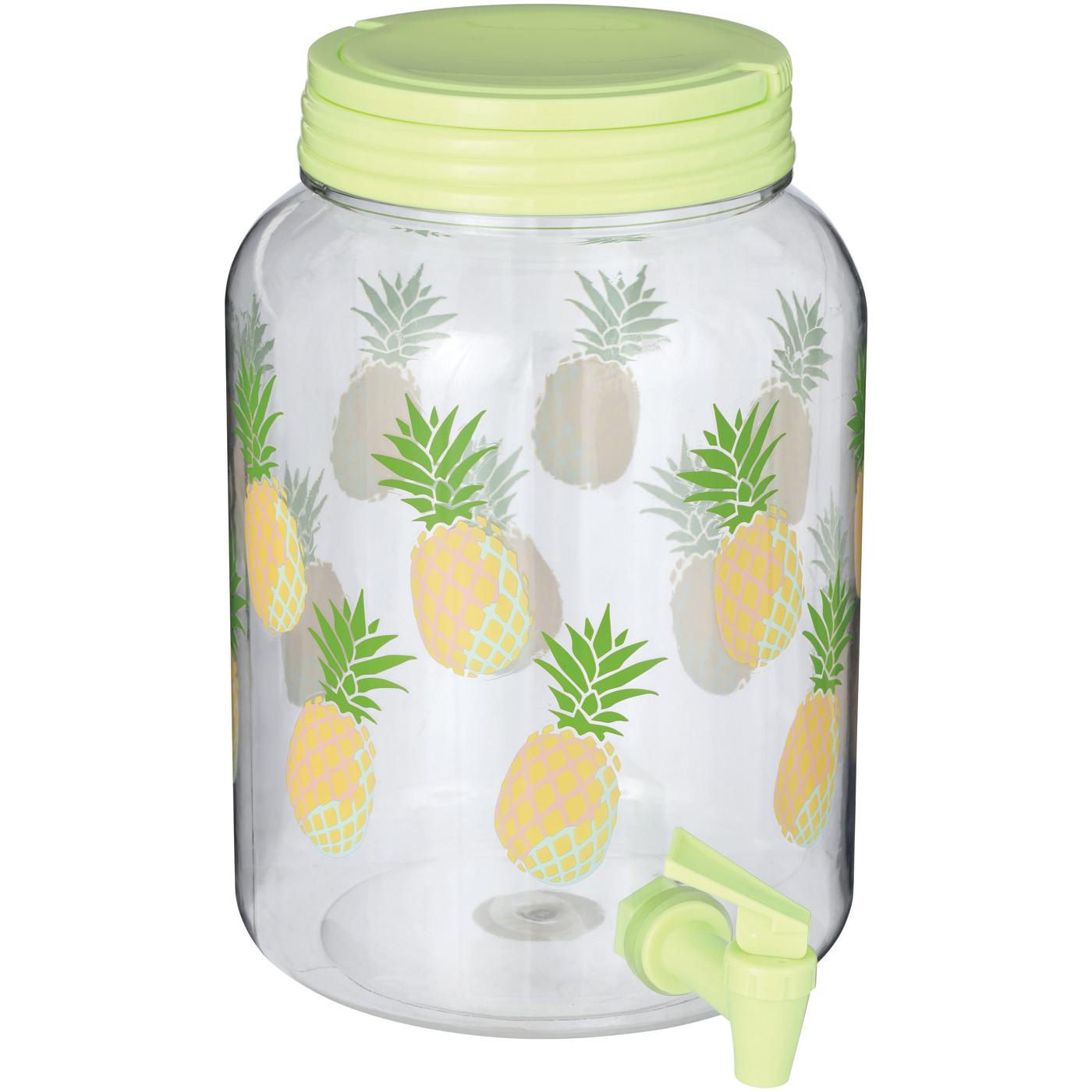 Destination Holiday Green Pineapple Beverage Dispenser; image 1 of 2