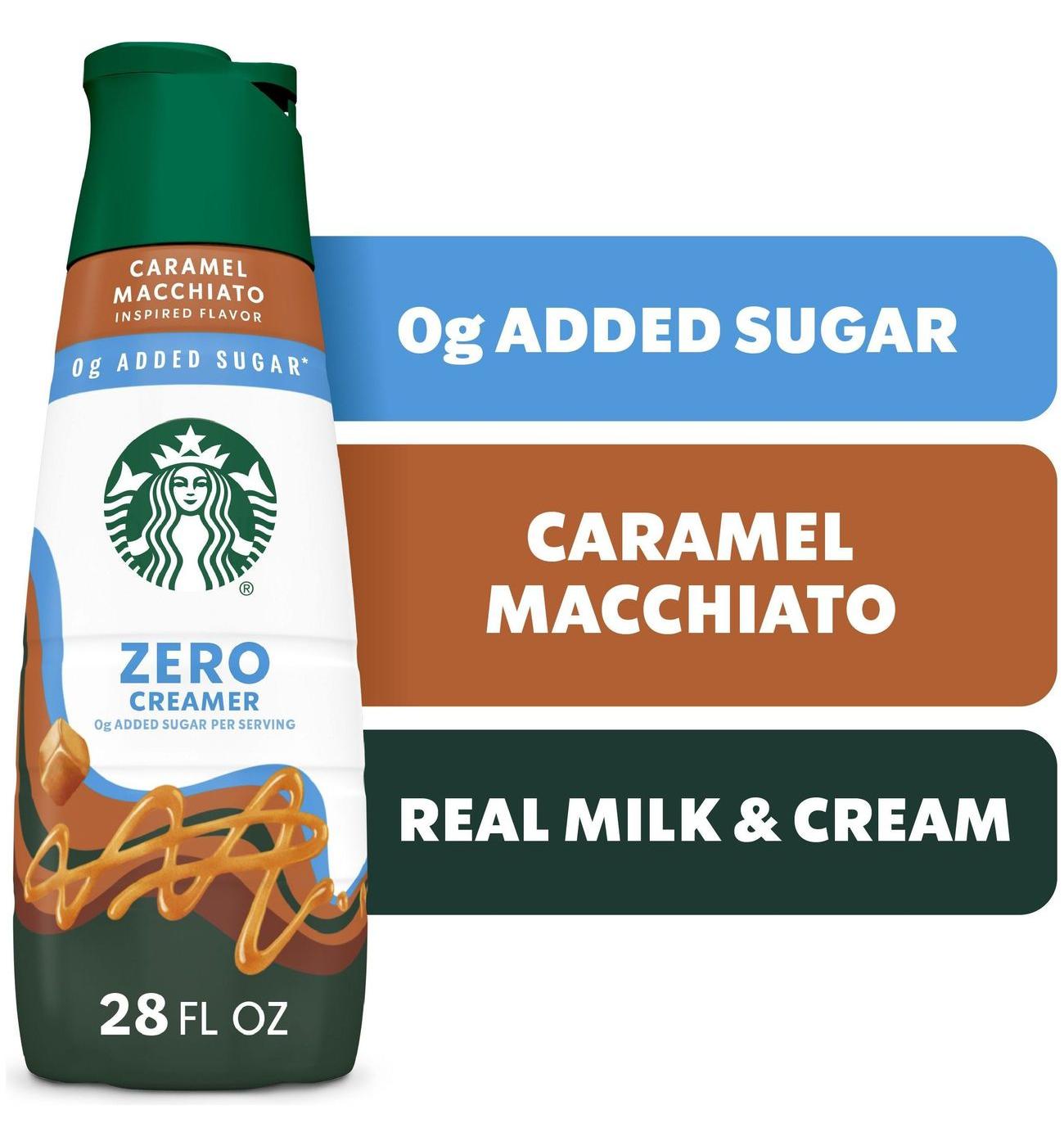 Starbucks Zero Sugar Added Liquid Coffee Creamer - Caramel Macchiato; image 2 of 8