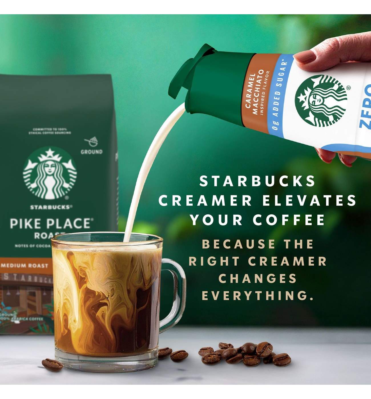 Starbucks Zero Sugar Added Liquid Coffee Creamer - Caramel Macchiato; image 5 of 8