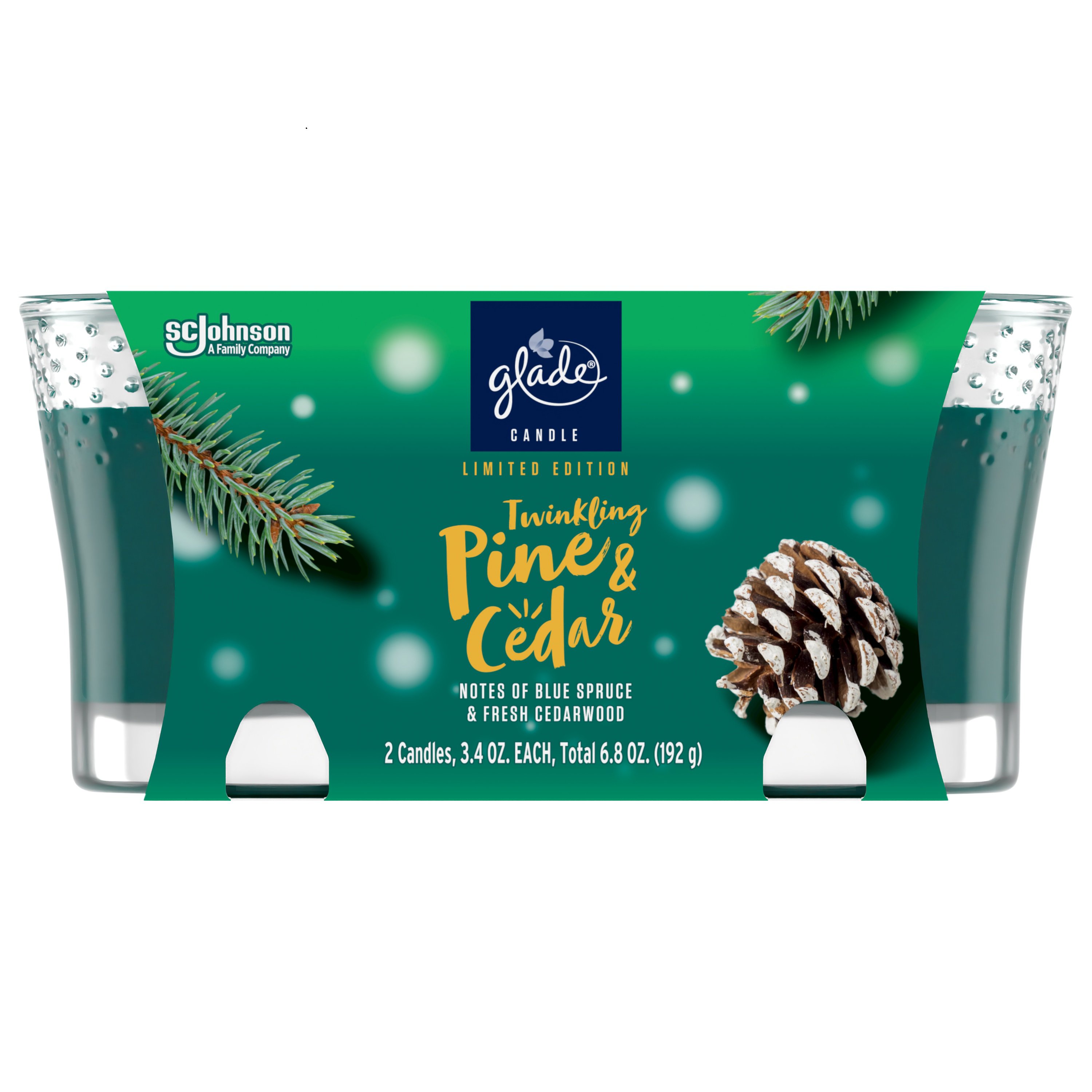Glade Twinkling Pine & Cedar Candles Shop Candles at HEB