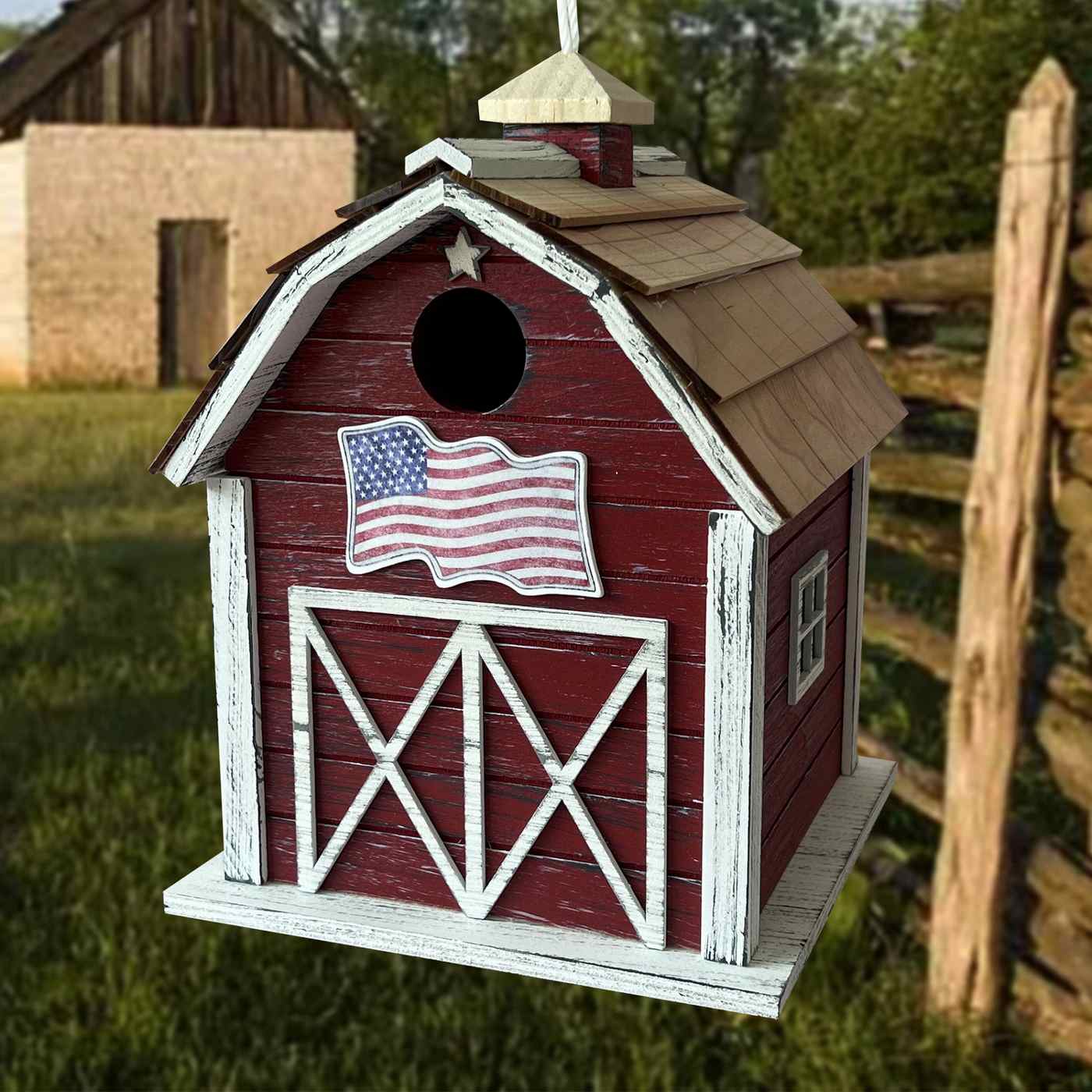 Home Bazaar Old Glory Barn Birdhouse Shop Outdoor decor at HEB