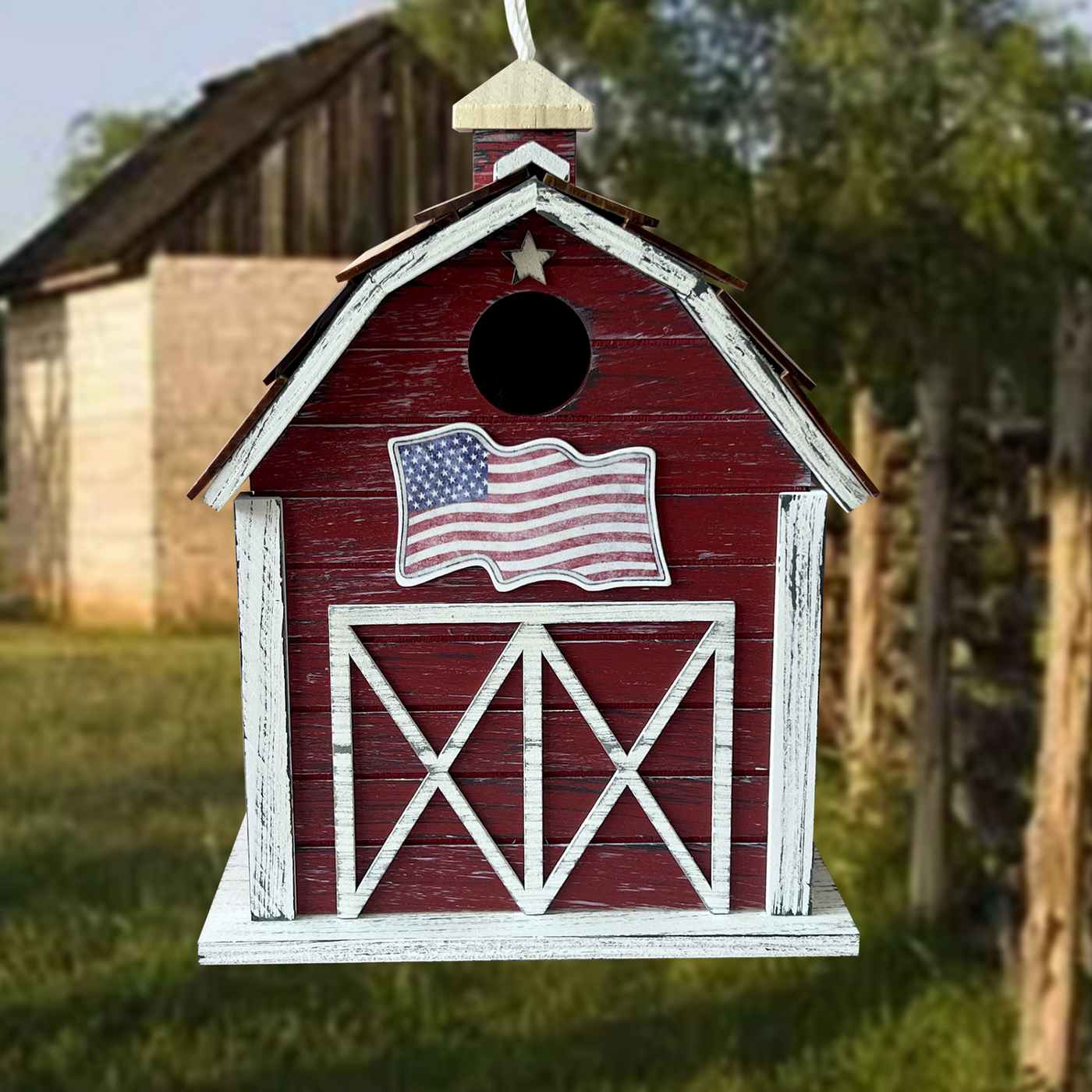 Home Bazaar Old Glory Barn Birdhouse Shop Outdoor decor at HEB