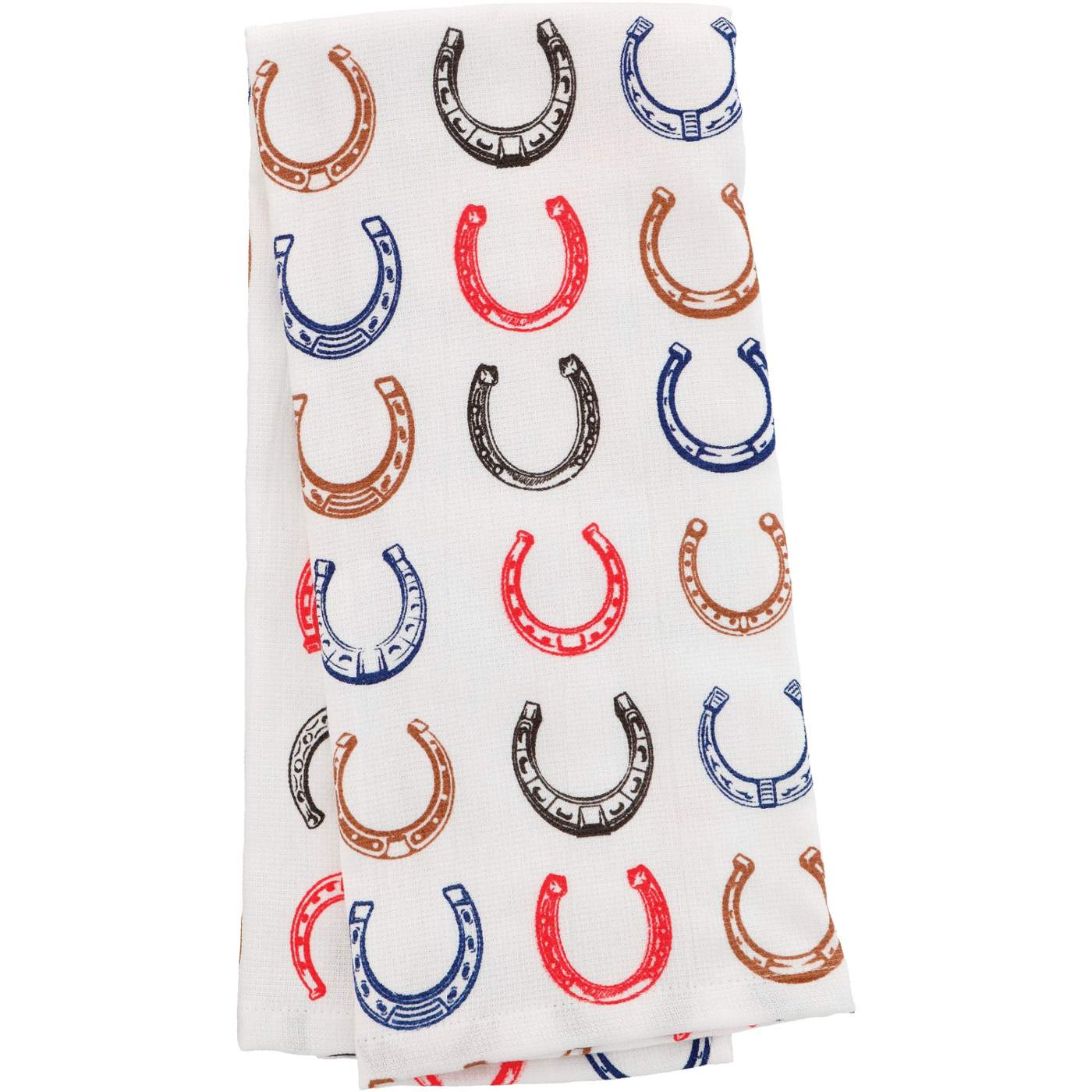 Texas Proud Horseshoe Pattern Kitchen Towel; image 1 of 2