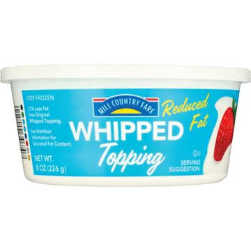 Hill Country Fare Reduced Fat Whipped Topping, 8 oz